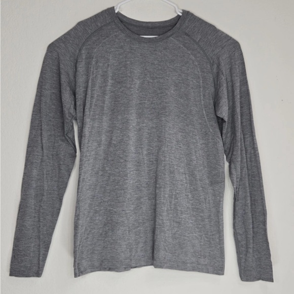 Lululemon Shirt Men Gray Metal Vent Tech Long Sleeve Athletic Gym Run XL - Picture 1 of 6